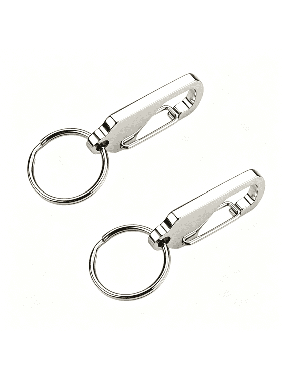 2-Pack Stainless Steel Key Holder Car Key Holder Anti-Lost Key Organizer