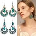 thumbnail image 1 of DESIGNICE 2 Pairs Statement Earrings for Women,Metal Plated Hollowed-Out Ethnic Style Chandelier Earrings,Dangle Earrings for Women Fashion Jewelry Gift for Her,Style2, 1 of 5