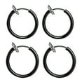 thumbnail image 1 of DESIGNICE 2 Pairs Titanium Steel Clip on Earrings Earrings for Men Women Gothic Hop Fashion Round Circle Piercing Earrings Jewelry Gift, 1 of 7