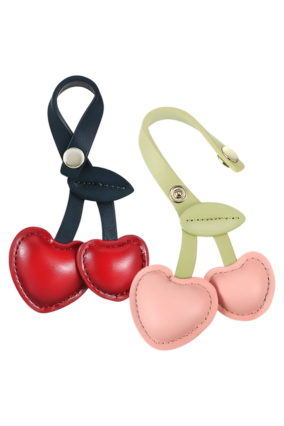 2 Pcs Cherry Bag Charms Adorable Bag Pendant Purse Charms Cherry Bag Pendant Handbag Charm Hanging Decorations