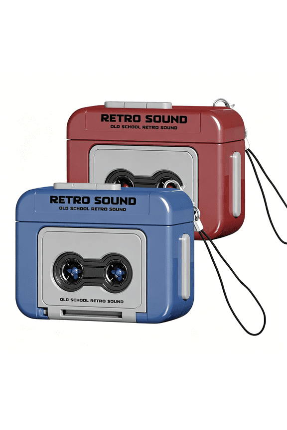 2 Pcs Creative Mini Tape Recorder Keychain - Retro Cassette Player Portable Keychain - Ornament for Backpacks,Handbags