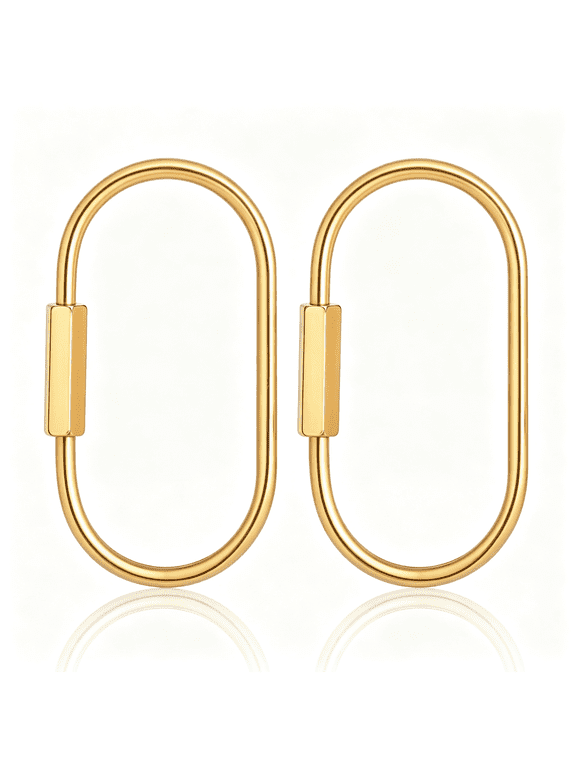 2 Pcs Gold Clip, Gold Brass Key Ring Screw Lock Keychain Bag Charms, Unisex Screw Keyrings, Simple Style Key Charms for Handbags Bag Charms for Tote Bags