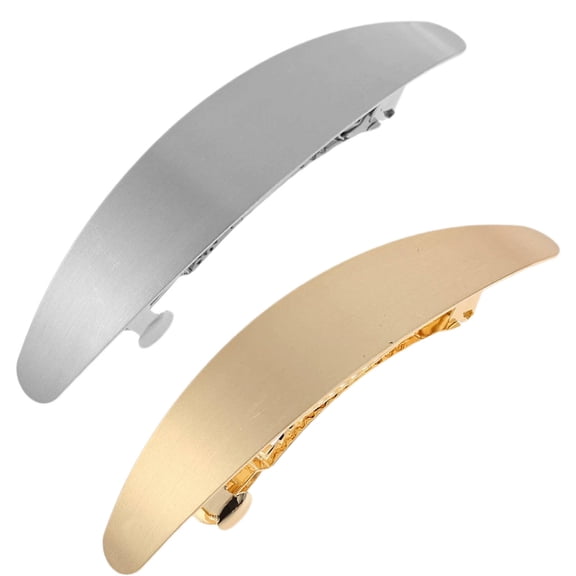 DESIGNICE 2 Pcs Hair Clips for Styling,Metal Smooth Brushed Effect Metal Hair Clips,Comfortable and Firm Snap Hair Clips