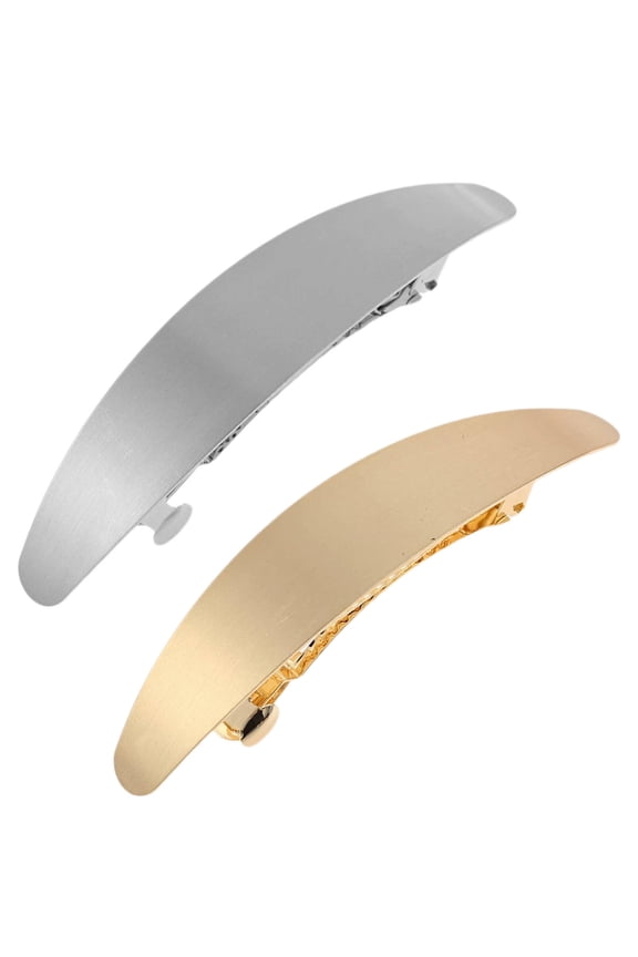 2 Pcs Hair Clips for Styling,Metal Smooth Brushed Effect Metal Hair Clips,Comfortable and Firm Snap Hair Clips