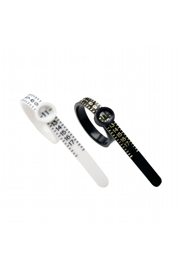 2 Pcs Ring Sizers with Magnified Glass for Convenient Reading Accurate Scale 1-17 Ring Measuring Belt Reusable Us Finger Size Gauge Jewelry Sizing Tool