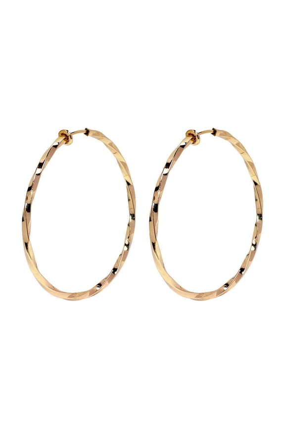 2 Pcs Sterling Silver Earrings,Twist Earrings Earrings Silver,Twist Spring 925 Sterling Silver Earrings,60mm,Rose Gold