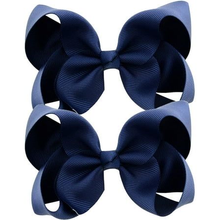 DESIGNICE 2 Pcs Toddler Hair Accessories,Hyacinth Hair Clips for Girls,Hand-Made Rib Tape Hair Accessories for Toddler Girls,Style 1