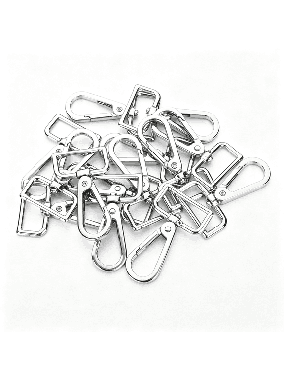 20 Pcs Metal D Ring Swivel Lobster Claw Clasp Hooks,Purse Hardware for Bag Making,Swivel Snap Hooks Strap Hardware Push Gate Trigger Clips for Diy Crafts Keychain Purse Handbag Making