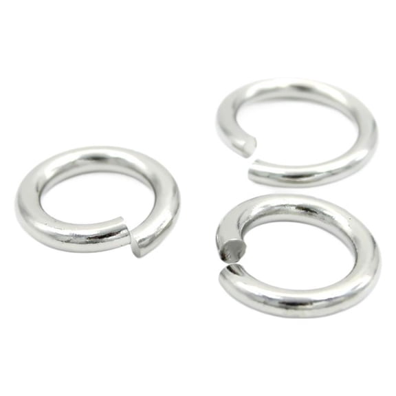 DESIGNICE 200 Pc 304 Stainless Steel Jump Rings Open Jump Rings Silver 4X0.6Mm Inner Diameter: 2.8Mm Diy Jewelry Making Findings Connector Supplies Kit