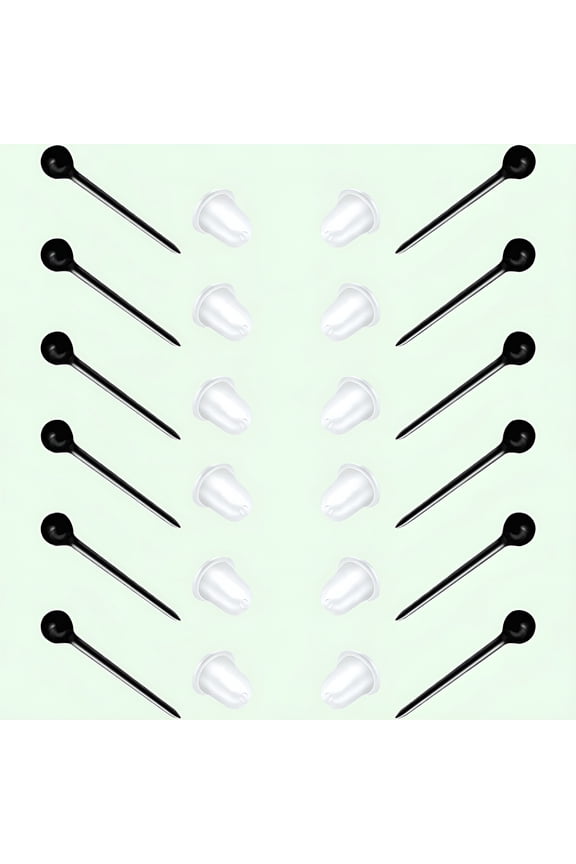 200 Pcs Clear Plastic Earring Studs, Hypoallergenic Transparent Piercing Supplies for Sensitive Ears and Crafts