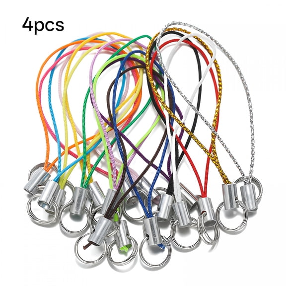 DESIGNICE 200 Pcs Phone Charms Strap Kit,Cell Phone Split Ring Strap,Keychains String,Lariat Lanyard Loop Charms Pendant Clasp for Cell Usb Keychains Diy Jewelry Accessories