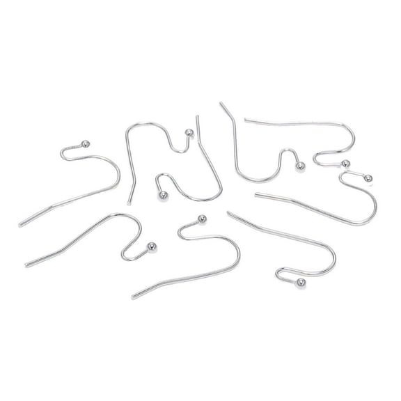 DESIGNICE 200Pcs Earring Hooks Diy - Friendly Ear Wires Fish Hook Sturdy Material for Custom Jewelry Earrings Supplies Silver