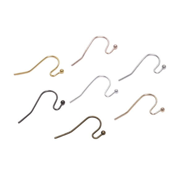 DESIGNICE 200Pcs Earring Hooks Sturdy Material for Custom Jewelry Ear Wires Fish Hook Diy - Friendly Earrings Supplies Multicolor