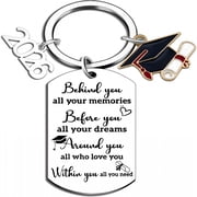 DESIGNICE 2026 Graduation Gifts for Her Him, Class of 2026 Keychain, University College High School Graduate Souvenir for Senior Masters Degree Student