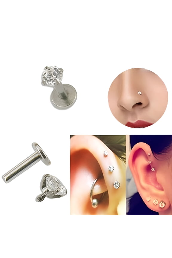 2026 New 1 Pc Tragus Lip Ring Ear Cartilage Stud Earring Body Piercing Jewelry Tragus Piercing Jewelry 3Mm, for Body Piercings, Daily Wear, Casual Outfits, Special Occasions.
