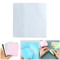 thumbnail image 1 of DESIGNICE 2026 New 1 Pcs Premium Jewelry Cleaning Cloth,Silver Polishing Cloth Individually Wrapped,For Sterling Silver,Gold,Brass,Silverware,Coin,Ring,Watch and More (3.15" X 3.15"),White, 1 of 8