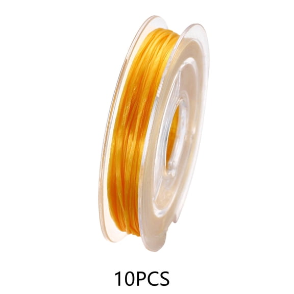 DESIGNICE 2026 New 10 Pcs Bracelet String Easy to String Beads Stretchy Bracelet String Knot Won T Slip Elastic String Gold for Jewelry Making Diy Crafts Bracelet Design Beading Projects