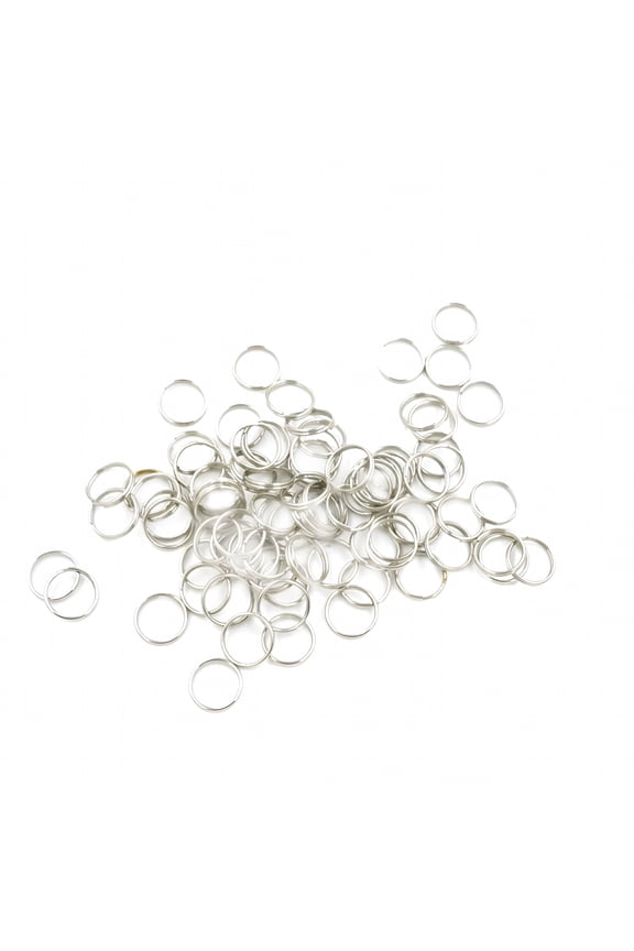 100 Pcs 10mm Stainless Steel Split Rings Heavy Duty Keychain Rings for Jewelry Making DIY Crafts Hardware Connectors