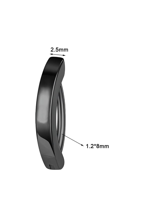 2026 New 14G/16G Stainless Steel Belly Ring Reverse Curved Clicker Navel Piercing Jewelry-Black-10Mm for Casual Wear,Body Art,Beach Days,Festival Outfits,Everyday Styling.