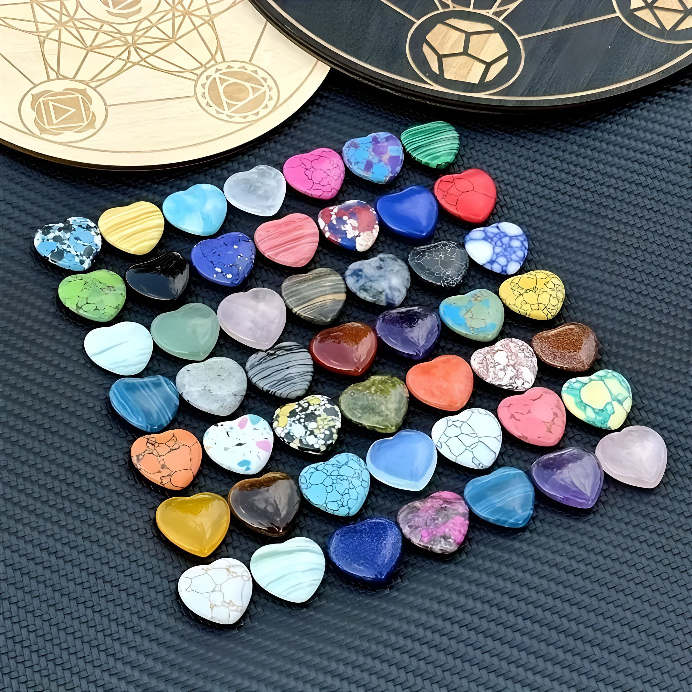 DESIGNICE 2026 New 15 Pcs Heart Shaped Crystal, Valentines Gift, Heart ...
