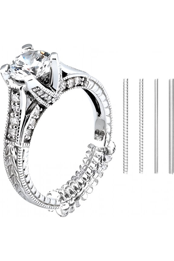 2026 New 16 Pack 4 Sizes Transparent Ring Guards Fitter,Invisible Ring Size Adjuster for Loose Rings,Resizer,Jewelry Tightener Spacer Reducer Stopper for Men and Women Fit Any Rings