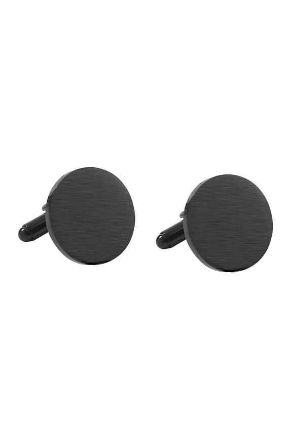 2026 New 1Pair Cufflinks for Mens Tuxedo Shirt Round Dress Shirt Cuff Links Black, for Formal Events, Weddings, Parties, Business Meetings, Dinner Dates, Evening Wear.