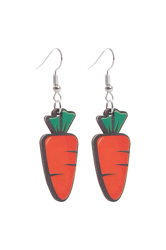 2026 New (2-Pack) Women'S Earrings Easter Earrings Cute Stud Earrings Bunny Carrot Cute Printed A Earrings for Easter,Party,Holiday,Spring Egg Chick Spring Holiday Ear Rings Earrings Studs