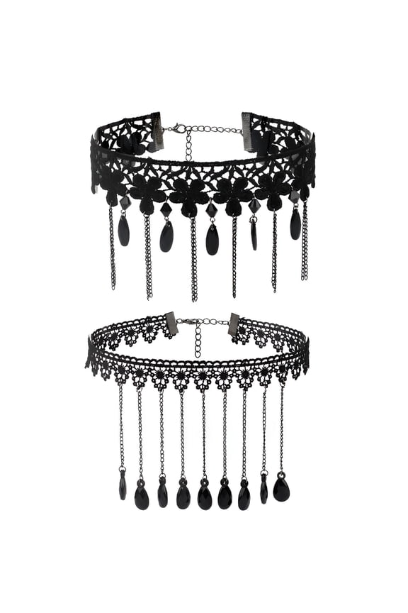 2026 New 2Pcs Goth Accessories,Dark Gothic Spirit Bold Goth Jewelry,Punk Edge Rock Vibe Gothic Valentines Day Gifts