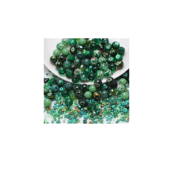 DESIGNICE 2026 New 2Pcs Jewelry Beads Variety of Beads Combo Beads for Bracelets Making Crackle Stone Effect Diy Jewelry Beads for Bracelet Necklace Diy Crafts Style3