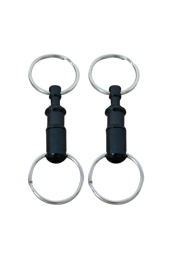 2026 New 2Pcs Key Chain,Quick Detach Design Quick Release Keychain,Simple to Separate and Connect Keychain Clip,Black