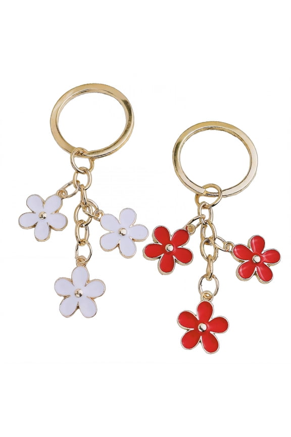 2026 New 2Pcs Purse Charms Elegant Floral Pattern Bag Charms for Handbags Robust Color Adhesion Purse Charms for Handbags for Handbags Backpacks Shoulder Bags Style1
