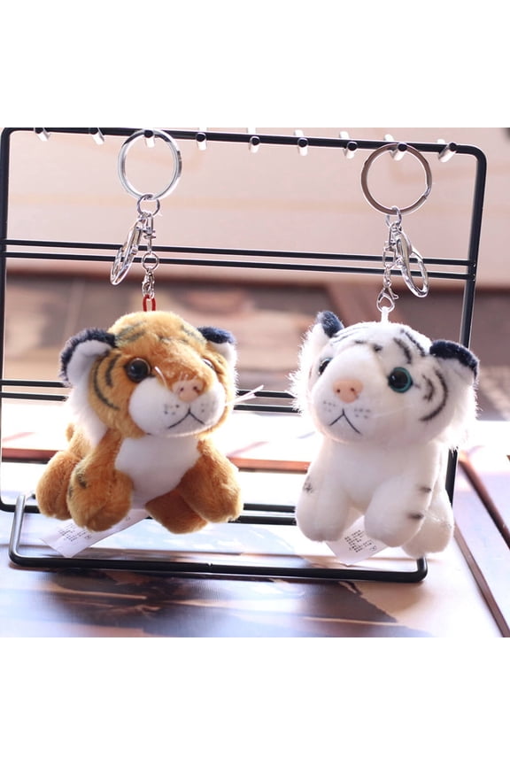 2026 New 2Pcs Purse Charms for Handbags Tiger Keychain Purse Charms for Handbags Plush Tiger Bag Charm Cute Pendant Multicolor for Handbags Keychains Accessories Gifting Fashion Statement.