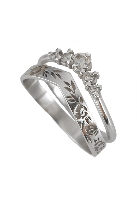 2026 New 2Pcs Rings for Women Non Tarnish Skin Adaptable Stackable Rings Dependable Construction Cute Rings for Daily Wear Party Work Silver Plated