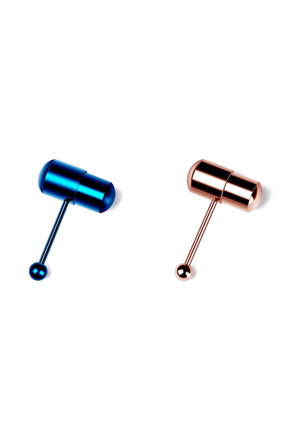 2026 New 2Pcs Tongue Rings,Wearproof Tint and Lasting Shimmer Tongue Piercing Jewelry,Polished Texture and Friction Control Tongue Rings for Women,Mixing2