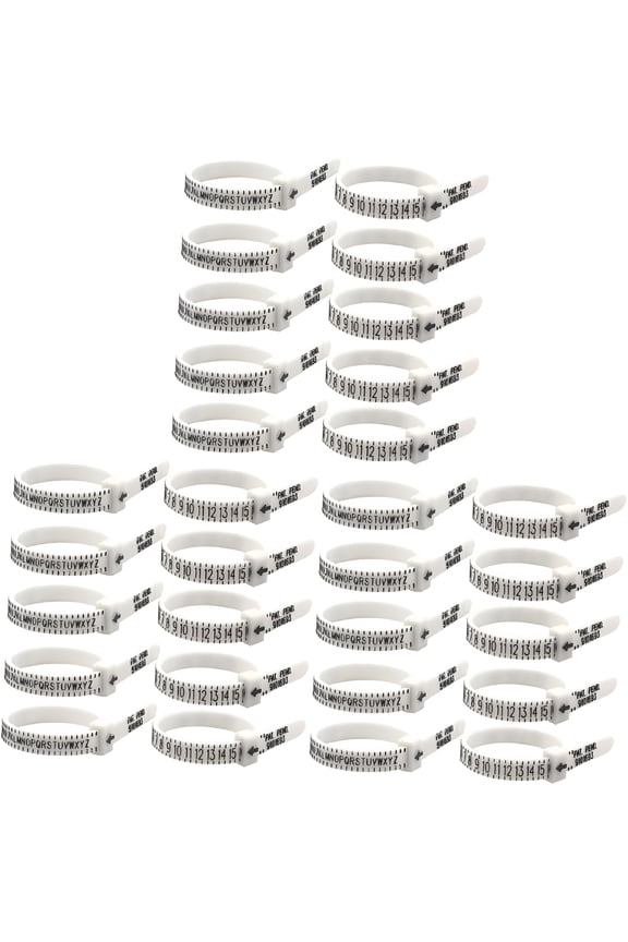 2026 New 30 Pcs Ring Measuring Circle Rings Power Supply Tools Finger Ring Sizer Ring Size Gauge for Jewelrymaking,Shopping,Gift,Craft Ring Number