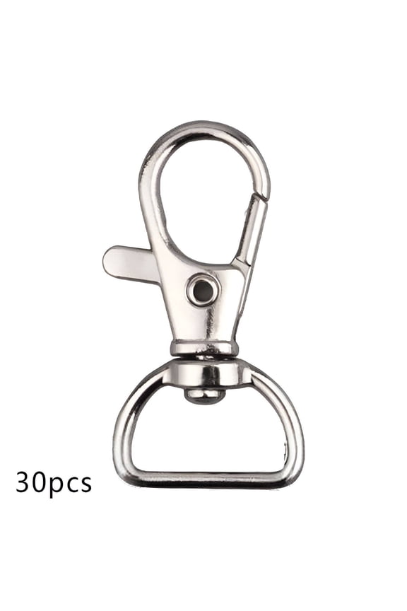 2026 New 30Pcs Lobster Claw Clasps Open Design Jewelry Clasps Quickly Hang Key Ring Silver Style1 for Necklaces Bracelets Keychains Diy Jewelry Making Craft Projects.