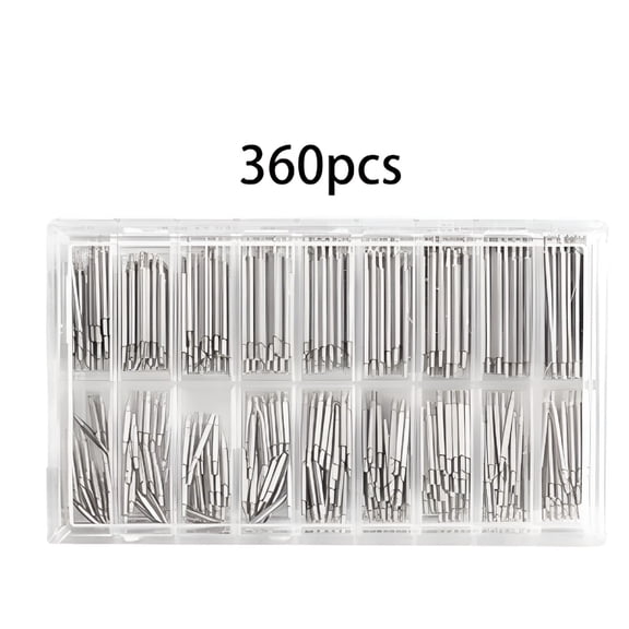 DESIGNICE 2026 New 360Pcs Durable Stainless Steel Watch Band Link Pins with Double Flange for Metal Straps in 18 Sizes