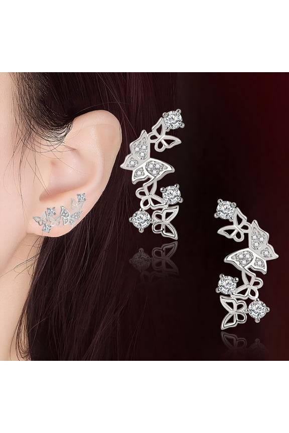 2026 New 3D Animal Zirconia Climber Ear Vine Wrap Stud Earring for Party, Casual, Wedding, Gift, Everyday