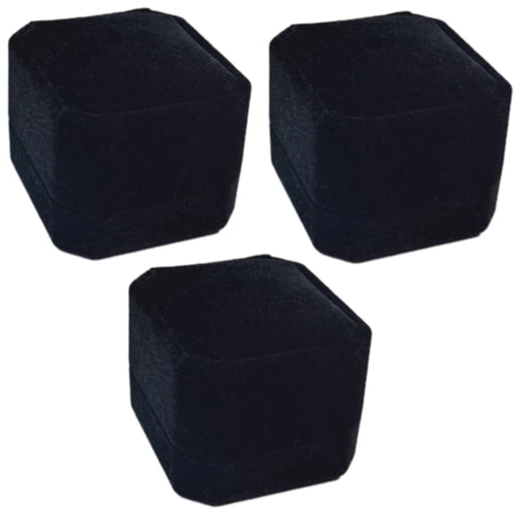 DESIGNICE 2026 New 3Pcs Jewelry Accessories Essential for Daily Wear Jewelry Gift Boxes Sparkling Luxury Effect Highlights Personal Style Ring Box,Black