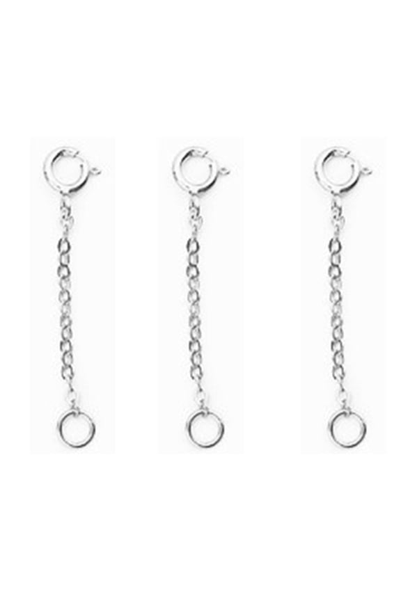 2026 New 3Pcs Jewelry Accessories Highlights Personal Style Necklace Extender Adds Charm and Shine Exquisite Details Shine Necklace Extenders for Women,White2 1.18In