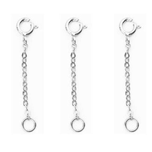 DESIGNICE 2026 New 3Pcs Jewelry Accessories Highlights Personal Style Necklace Extender Adds Charm and Shine Exquisite Details Shine Necklace Extenders for Women,White2 1.18In