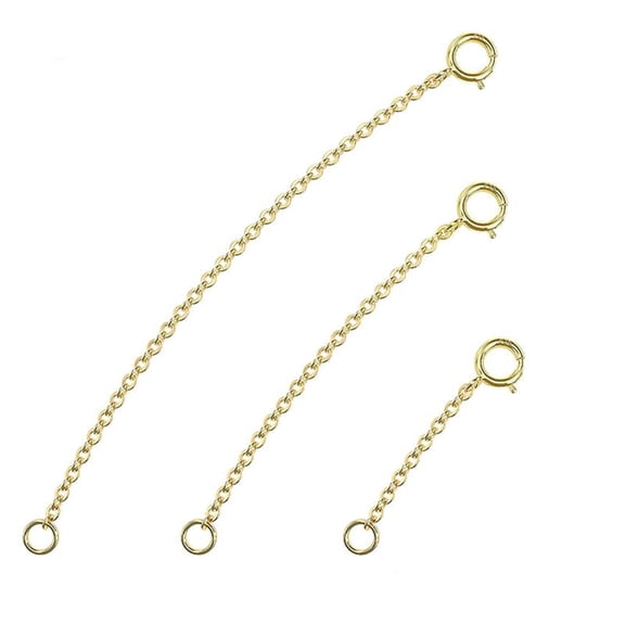 DESIGNICE 2026 New 3Pcs Necklace Extenders,Adjustable Gold Necklace Extender for Diy Jewelry,Chain Lengthener for Necklaces and Bracelets