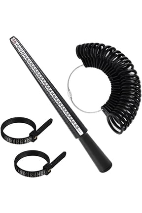 2026 New 4 Pcs Ring Measurement Tool,High Accuracy Durable Plastic Finger Size Measuring Tape Reusable Ring Sizer Measurement Tools Clear Number Ring Sizer Tool