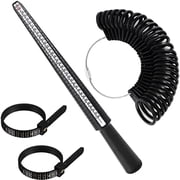 DESIGNICE 2026 New 4 Pcs Ring Measurement Tool,High Accuracy Durable Plastic Finger Size Measuring Tape Reusable Ring Sizer Measurement Tools Clear Number Ring Sizer Tool