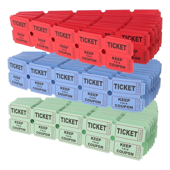 DESIGNICE 2026 New 400Pcs Raffle Tickets, Double Roll Printable Tickets for Events, Carnivals, Auctions, Party, for Fundraisers, Giveaways, Sweepstakes, Contests.