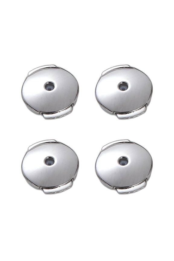 2026 New 4Pcs Earring Backs 18K Gold Plated Craftsmanship Earring Backs Replacements Large Ufo Design Earring Backs for Studs for Daily Office Casual White