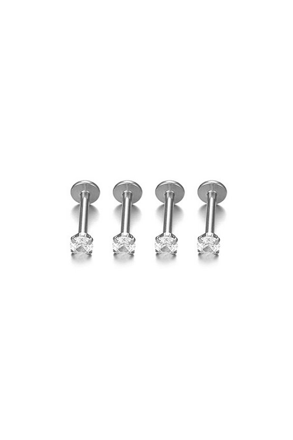 2026 New 4Pcs Nose Rings Multi Layer Filtration Nose Piercings Medical Applications Outdoor Protection Nose Studs for Sports Travel Work Silver5