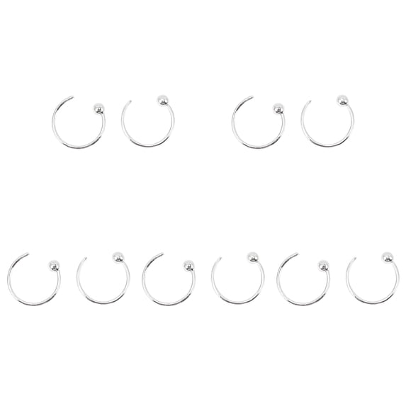 DESIGNICE 2026 New 5 Pairs Sterling Silver Earrings Hoop Dangle Studs Chic Aretes Para Mujer Women Miss,For Casual Wear,Parties,Evening Events,Daily Fashion Styling.