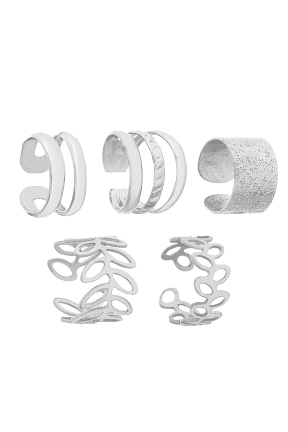 2026 New 5 Pcs Sterling Silver Earrings Retro Charm Earrings Silver Personalized Earrings 925 Sterling Silver Earrings for Party Casual Wedding Travel White