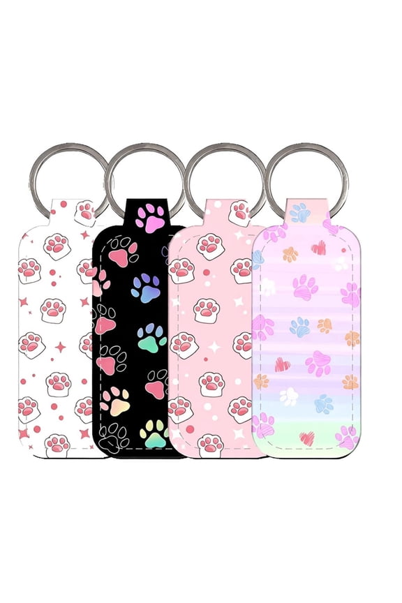 2026 New 5Pcs Chapstick Holder Key Chain,Cute Keychain,Safety Keychain Wrist Keychain,Metal